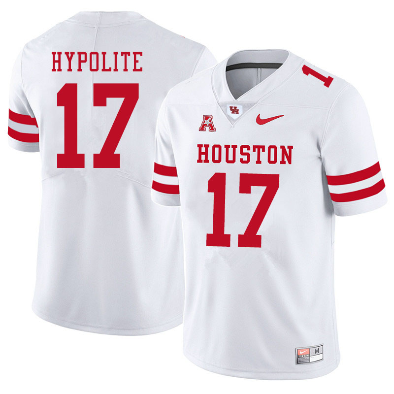 Men #17 Hasaan Hypolite Houston Cougars College Football Jerseys Sale-White